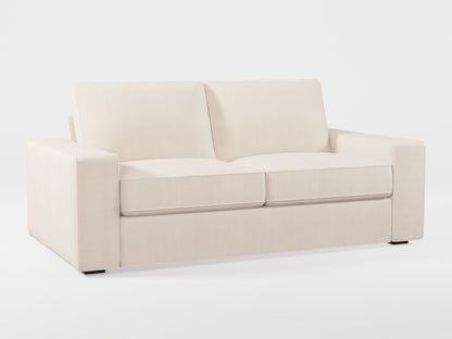 Ikea KIVIK 2-seat sofa cover made by Covereo in upholstery named TUNSO Nude Two