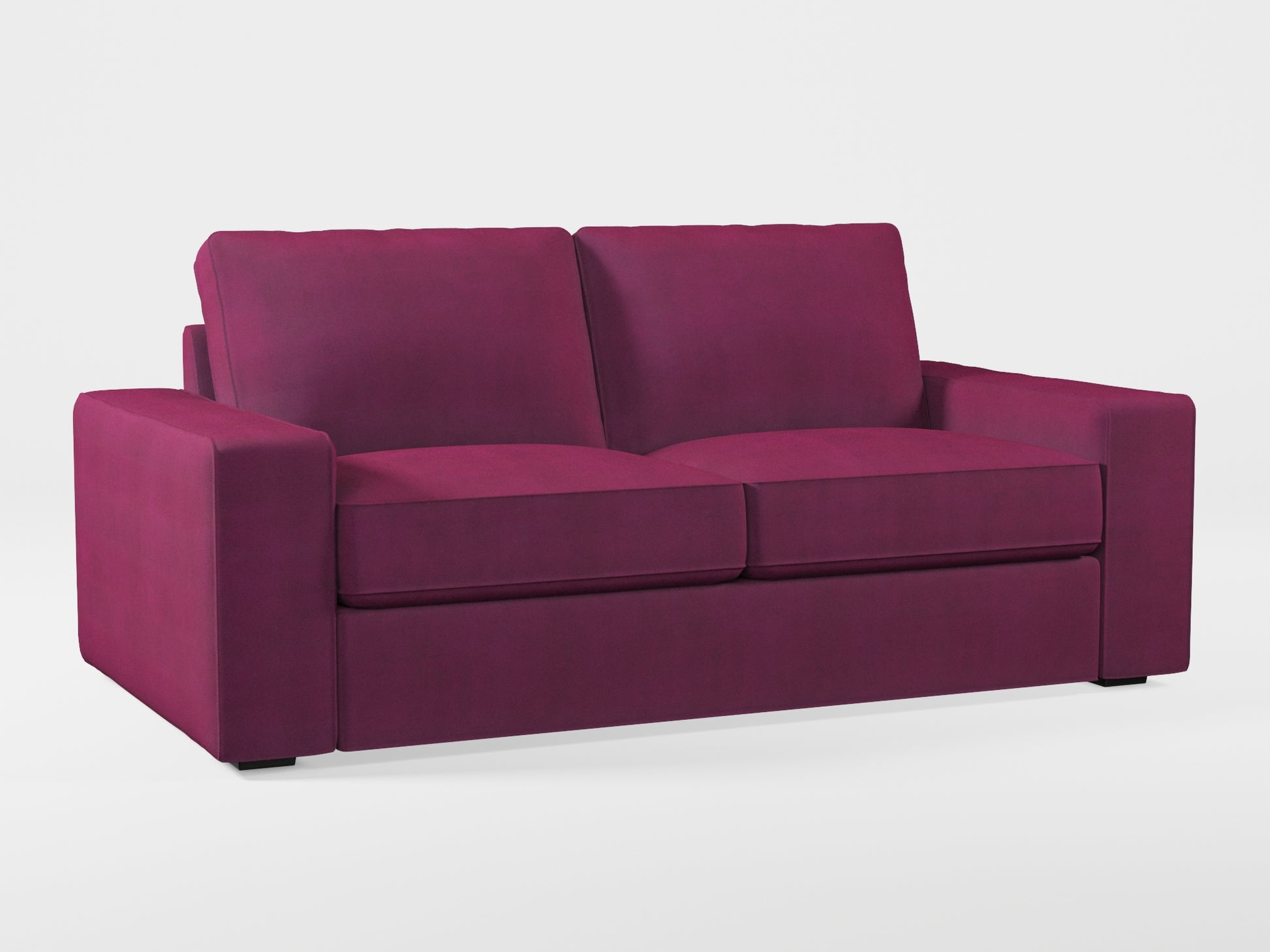 Ikea KIVIK 2-seat sofa cover made by Covereo in upholstery named TUNSO Violet Pansy