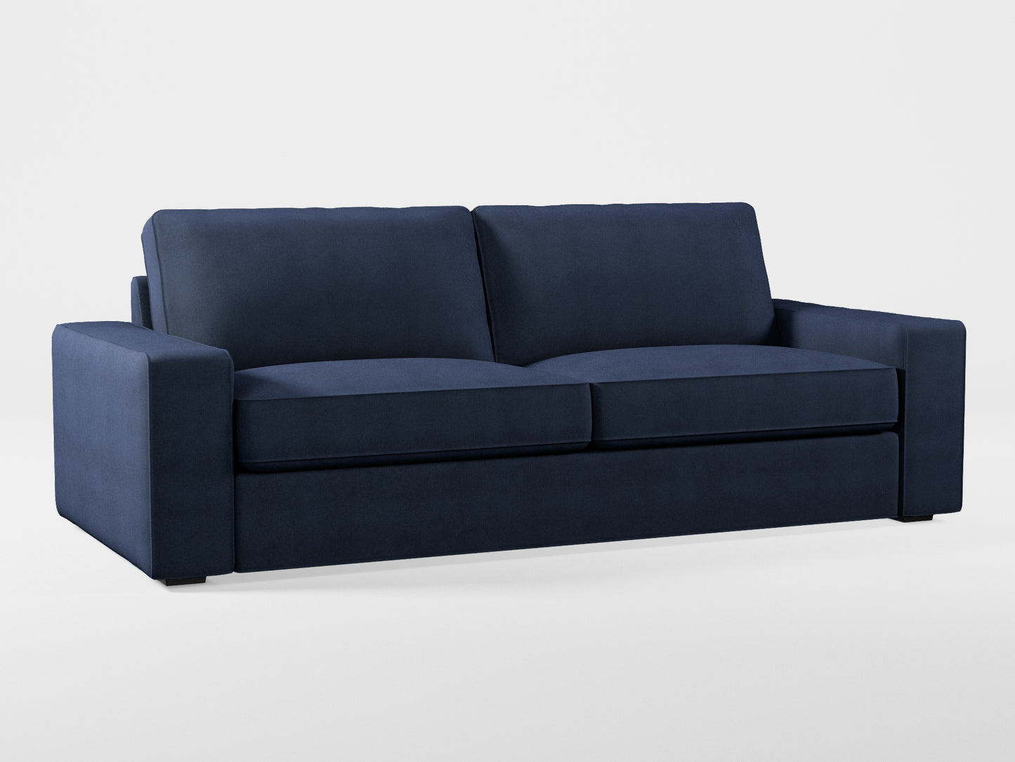 Ikea KIVIK 3-seat sofa cover made by Covereo in upholstery named OMON Elegant Marine