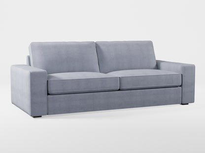 Ikea KIVIK 3-seat sofa cover made by Covereo in upholstery named OMON Industrial Grey