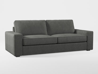 Ikea KIVIK 3-seat sofa cover made by Covereo in upholstery named MONTANA Dark Grey