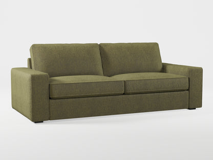 Ikea KIVIK 3-seat sofa cover made by Covereo in upholstery named MONTANA Khaki