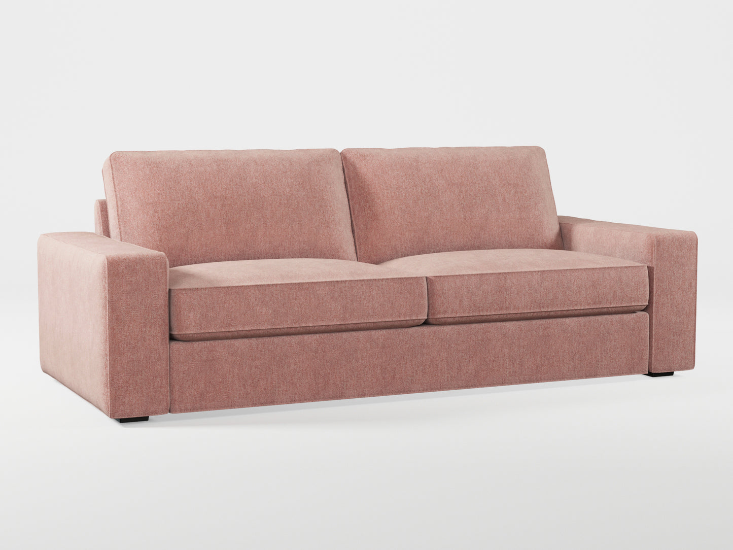 Ikea KIVIK 3-seat sofa cover made by Covereo in upholstery named MONTANA Pink Stone