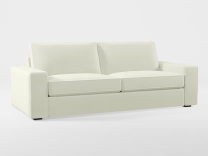 Ikea KIVIK 3-seat sofa cover made by Covereo in upholstery named PECADLY Ivory Touch