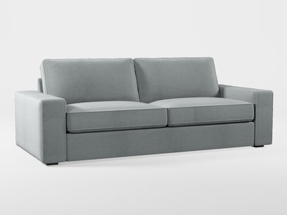 Ikea KIVIK 3-seat sofa cover made by Covereo in upholstery named PECADLY Pebble Grey