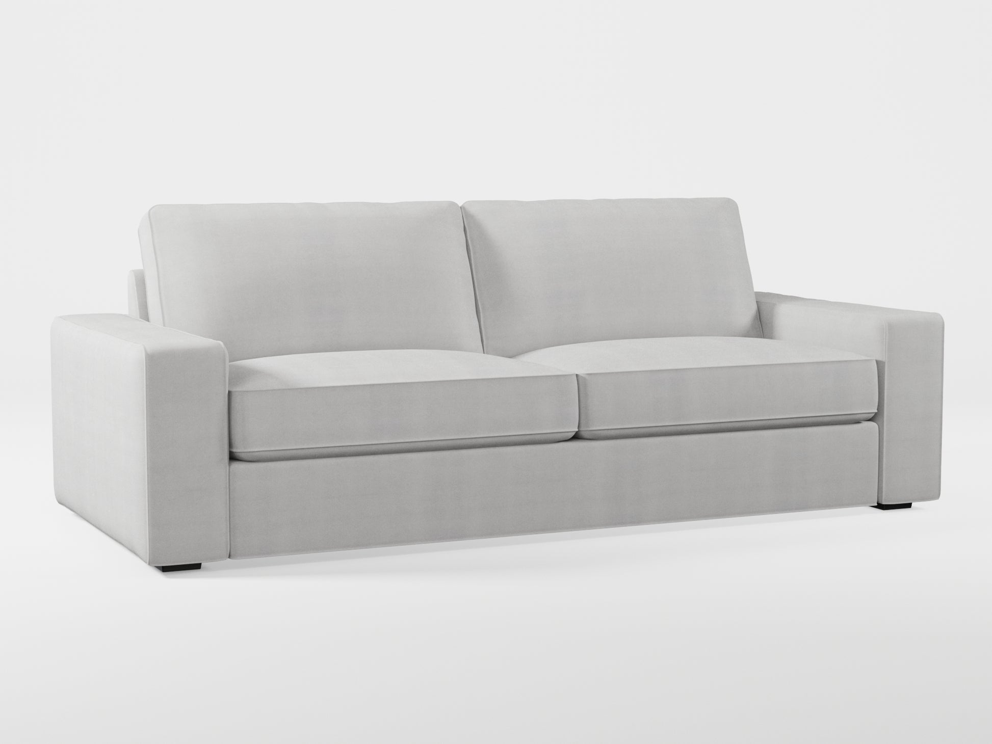 Ikea KIVIK 3-seat sofa cover made by Covereo in upholstery named TUNSO Grey One