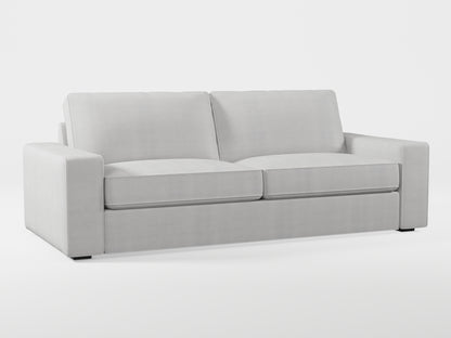 Ikea KIVIK 3-seat sofa cover made by Covereo in upholstery named TUNSO Grey One