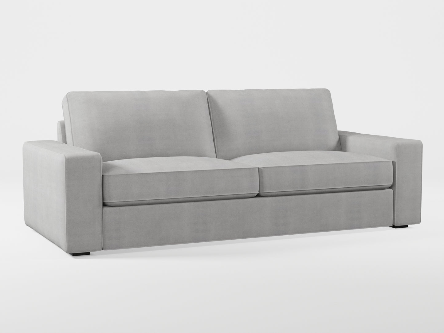 Ikea KIVIK 3-seat sofa cover made by Covereo in upholstery named TUNSO Grey Two