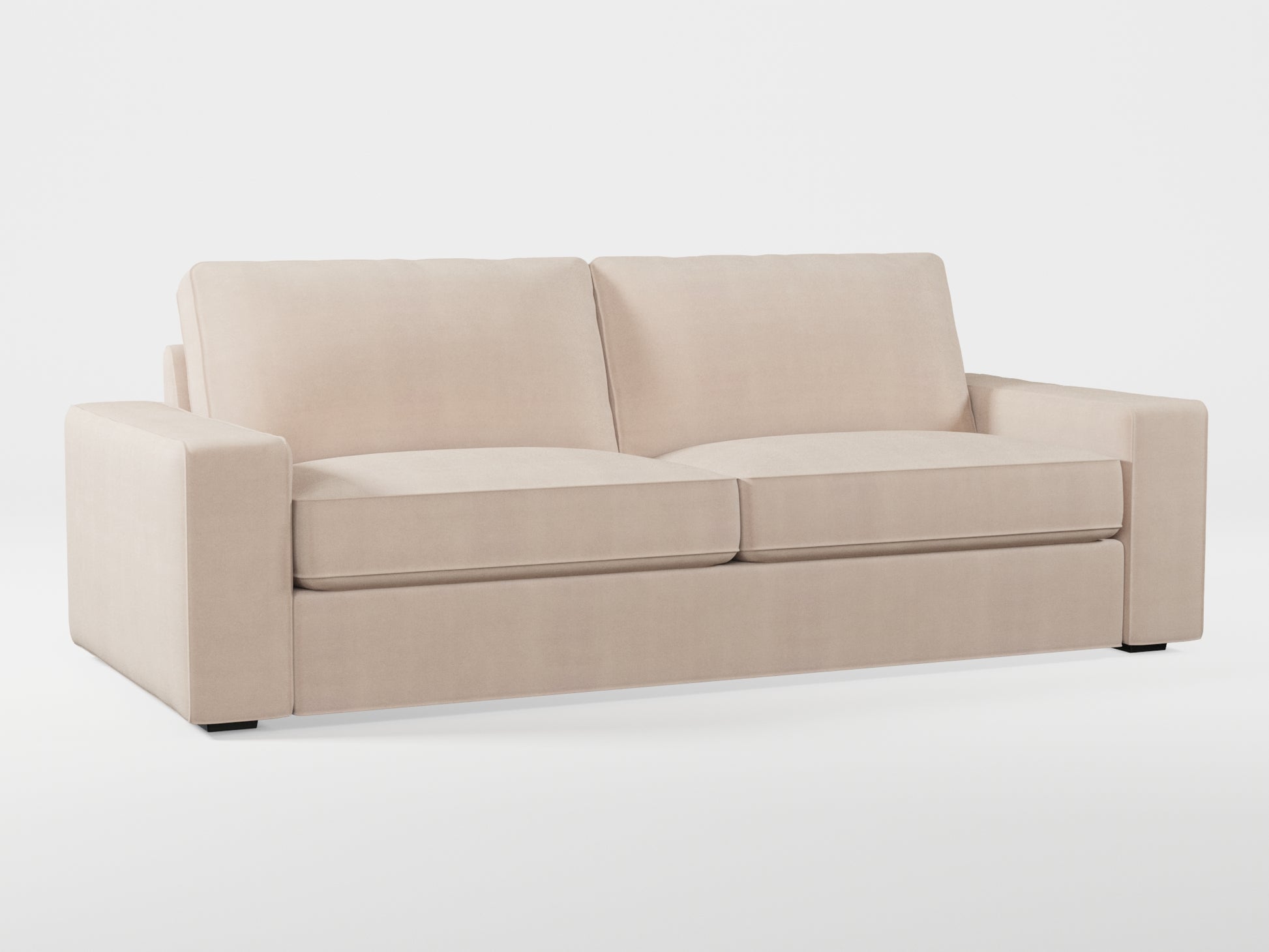 Ikea KIVIK 3-seat sofa cover made by Covereo in upholstery named TUNSO Nude Four