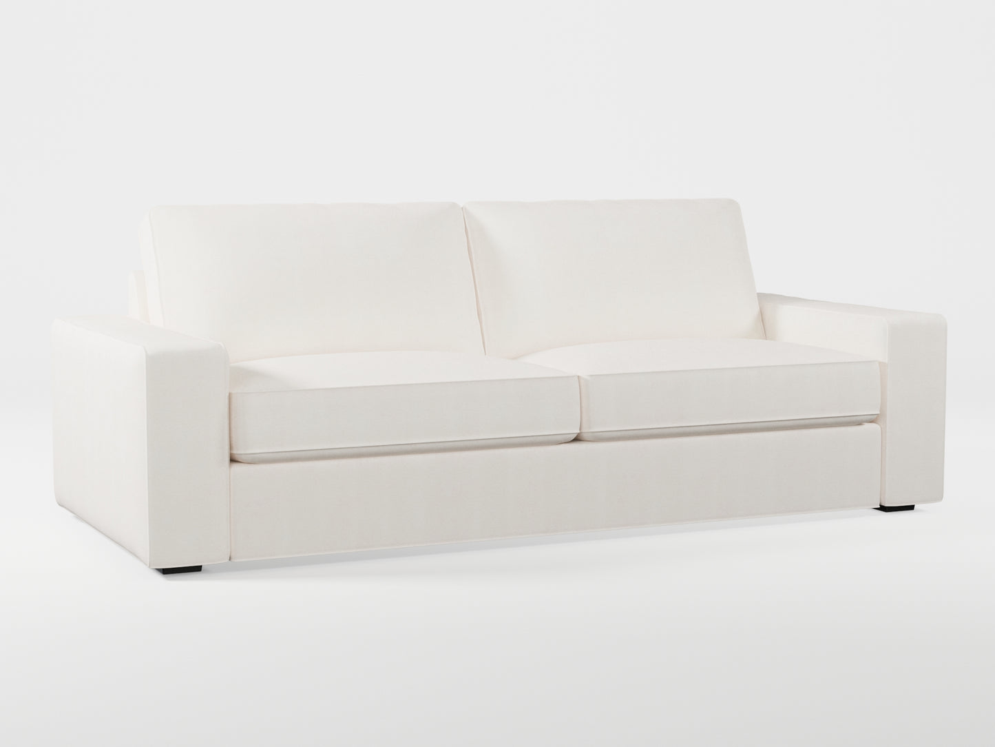 Ikea KIVIK 3-seat sofa cover made by Covereo in upholstery named TUNSO Nude One