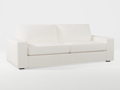 Ikea KIVIK 3-seat sofa cover made by Covereo in upholstery named TUNSO Nude One