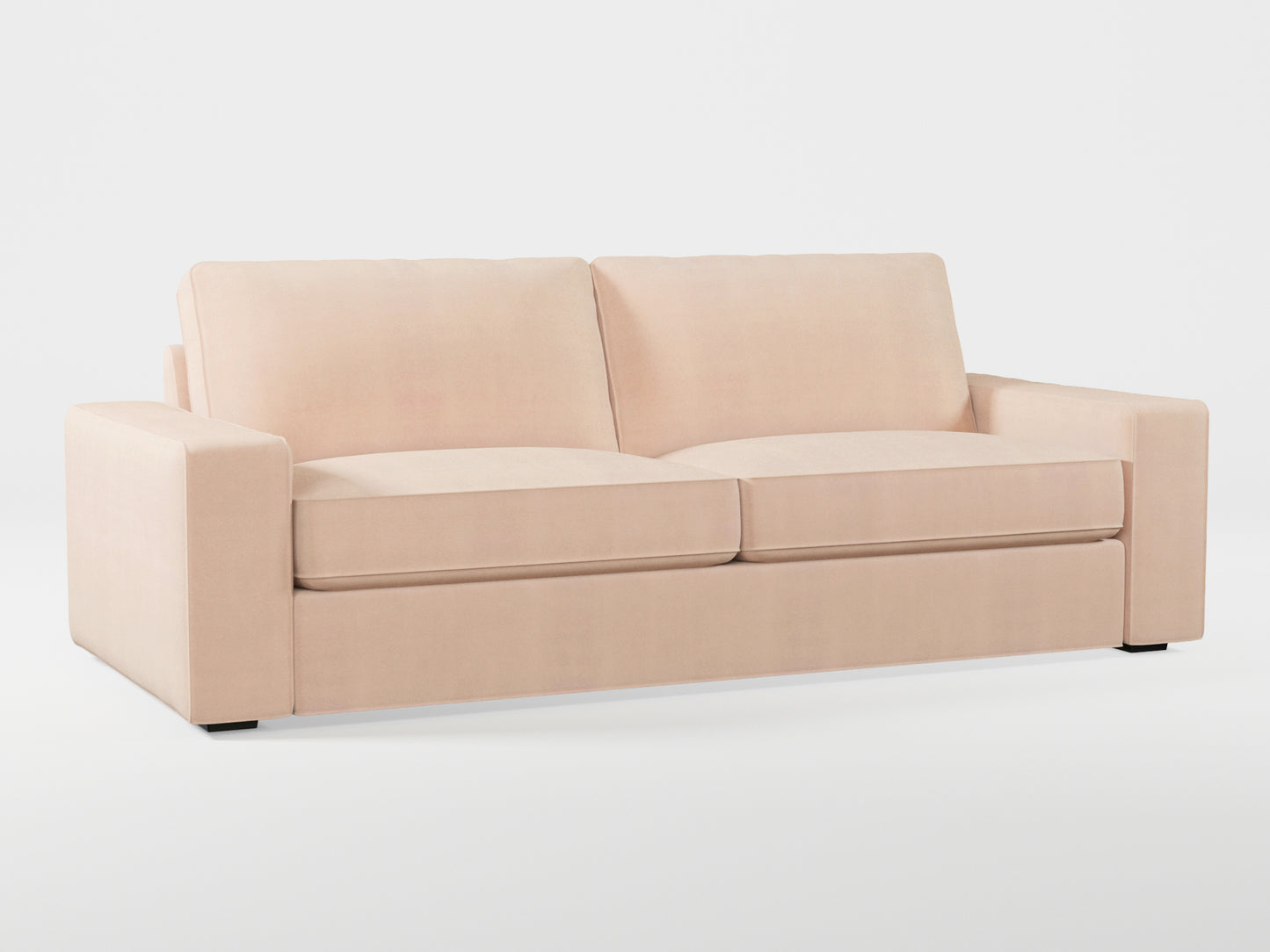 Ikea KIVIK 3-seat sofa cover made by Covereo in upholstery named TUNSO Nude Three