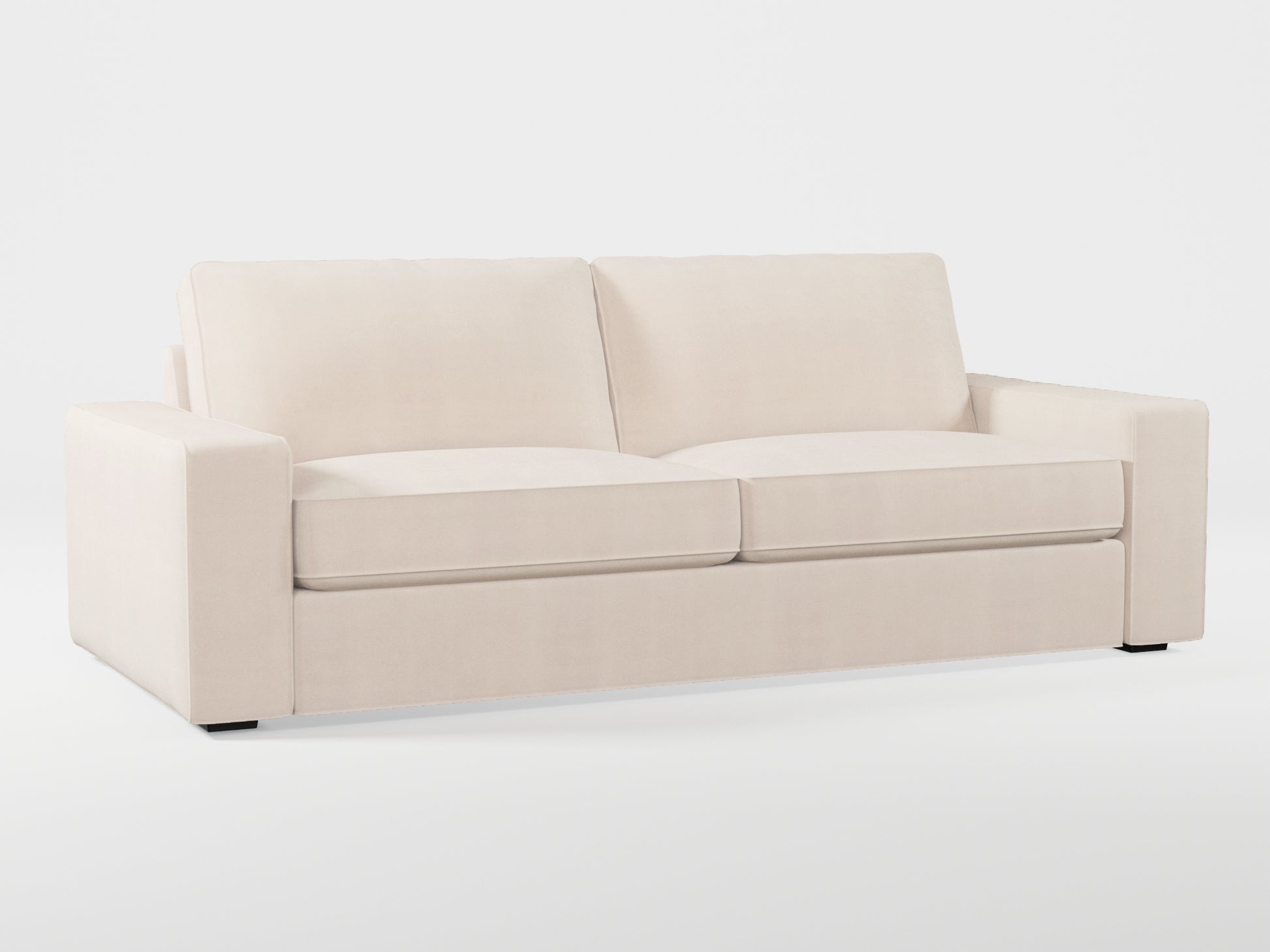 Ikea KIVIK 3-seat sofa cover made by Covereo in upholstery named TUNSO Nude Two