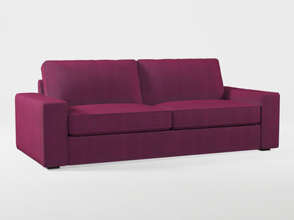 Ikea KIVIK 3-seat sofa cover made by Covereo in upholstery named TUNSO Violet Pansy