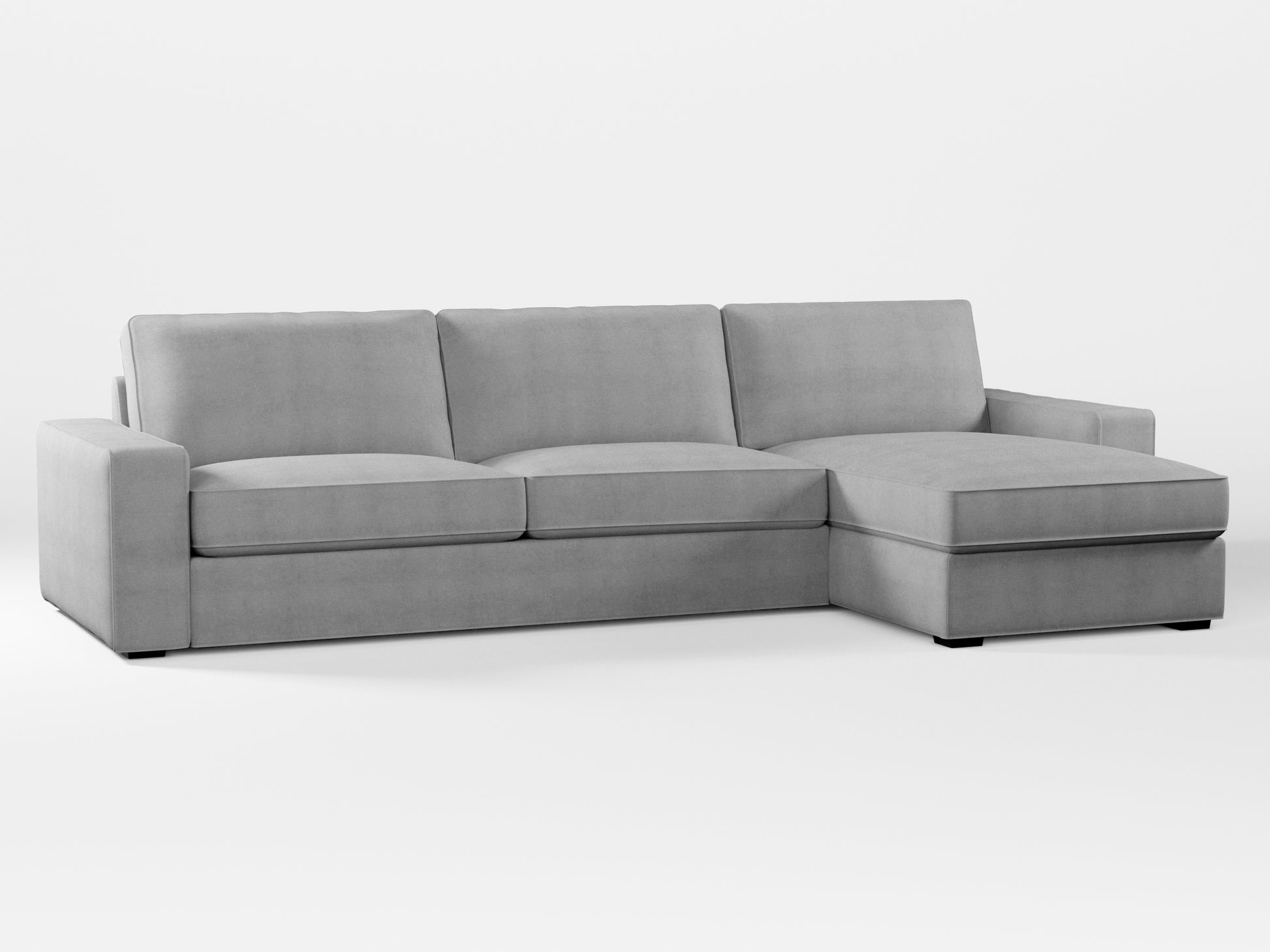 Ikea KIVIK 4-seat sofa with Chaise Longue cover made by Covereo in upholstery named OMON Rocky Fjords