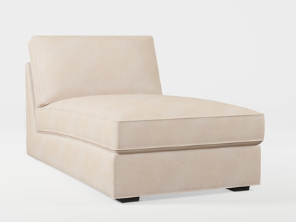 Ikea KIVIK chaise longue cover made by Covereo in upholstery named ECONUBUCK Bright