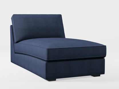 Ikea KIVIK chaise longue cover made by Covereo in upholstery named OMON Elegant Marine