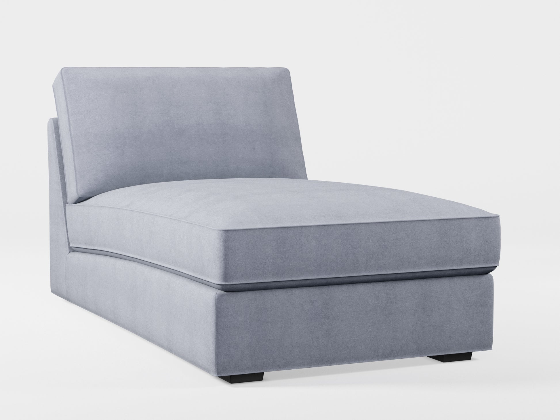 Ikea KIVIK chaise longue cover made by Covereo in upholstery named OMON Industrial Grey