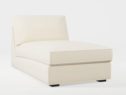 Ikea KIVIK chaise longue cover made by Covereo in upholstery named OMON Natural Beige