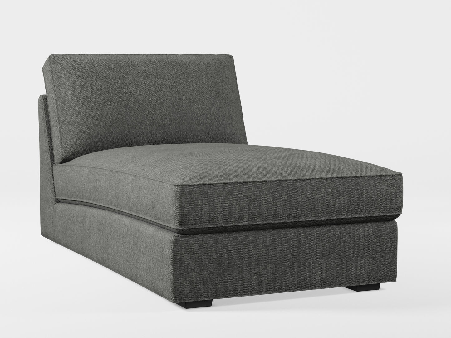 Ikea KIVIK chaise longue cover made by Covereo in upholstery named MONTANA Dark Grey