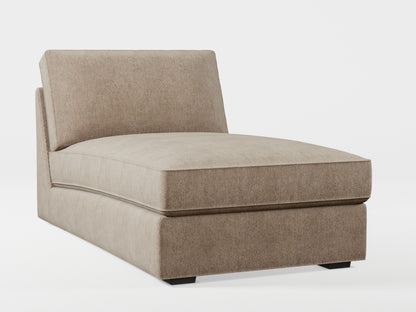 Ikea KIVIK chaise longue cover made by Covereo in upholstery named MONTANA Gravel Beige