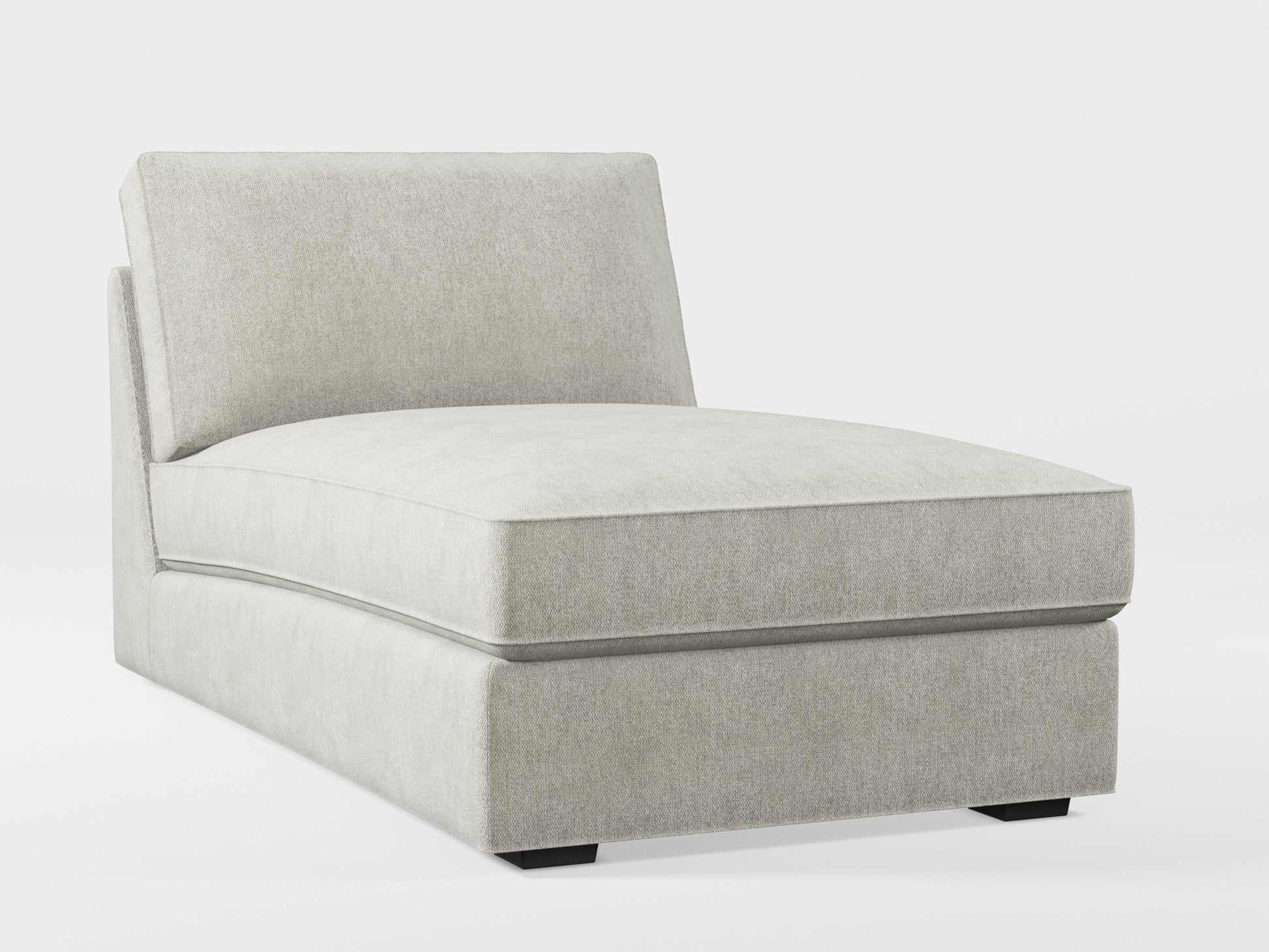 Ikea KIVIK chaise longue cover made by Covereo in upholstery named MONTANA Light Grey