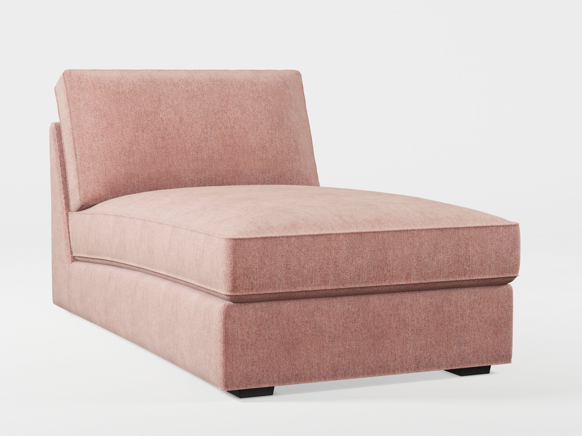 Ikea KIVIK chaise longue cover made by Covereo in upholstery named MONTANA Pink Stone