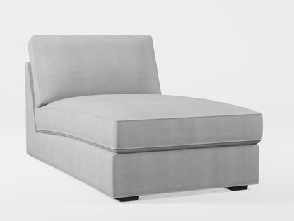 Ikea KIVIK chaise longue cover made by Covereo in upholstery named TUNSO Grey Two