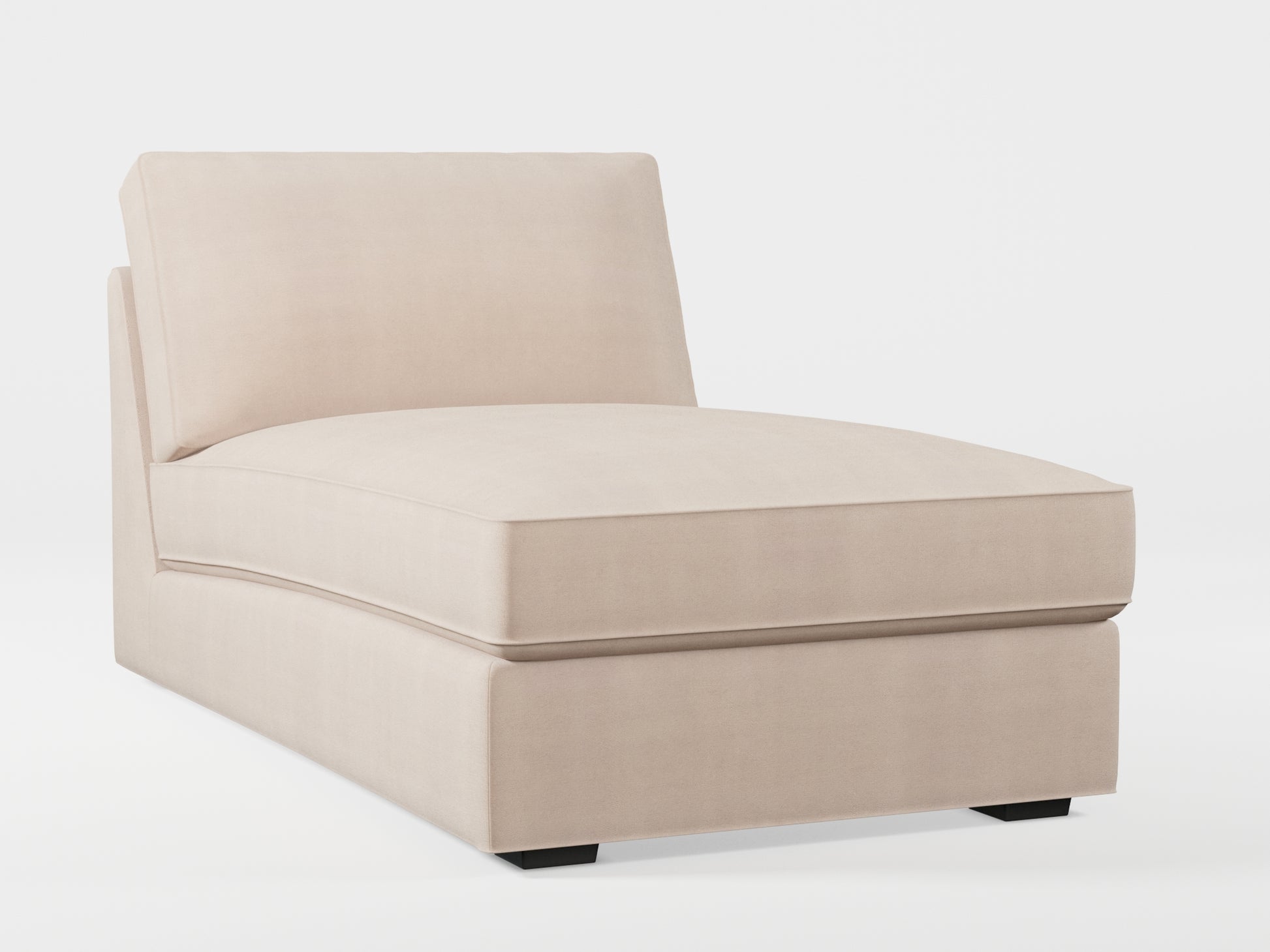 Ikea KIVIK chaise longue cover made by Covereo in upholstery named TUNSO Nude Four