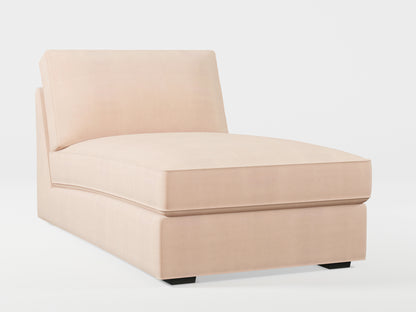 Ikea KIVIK chaise longue cover made by Covereo in upholstery named TUNSO Nude Three