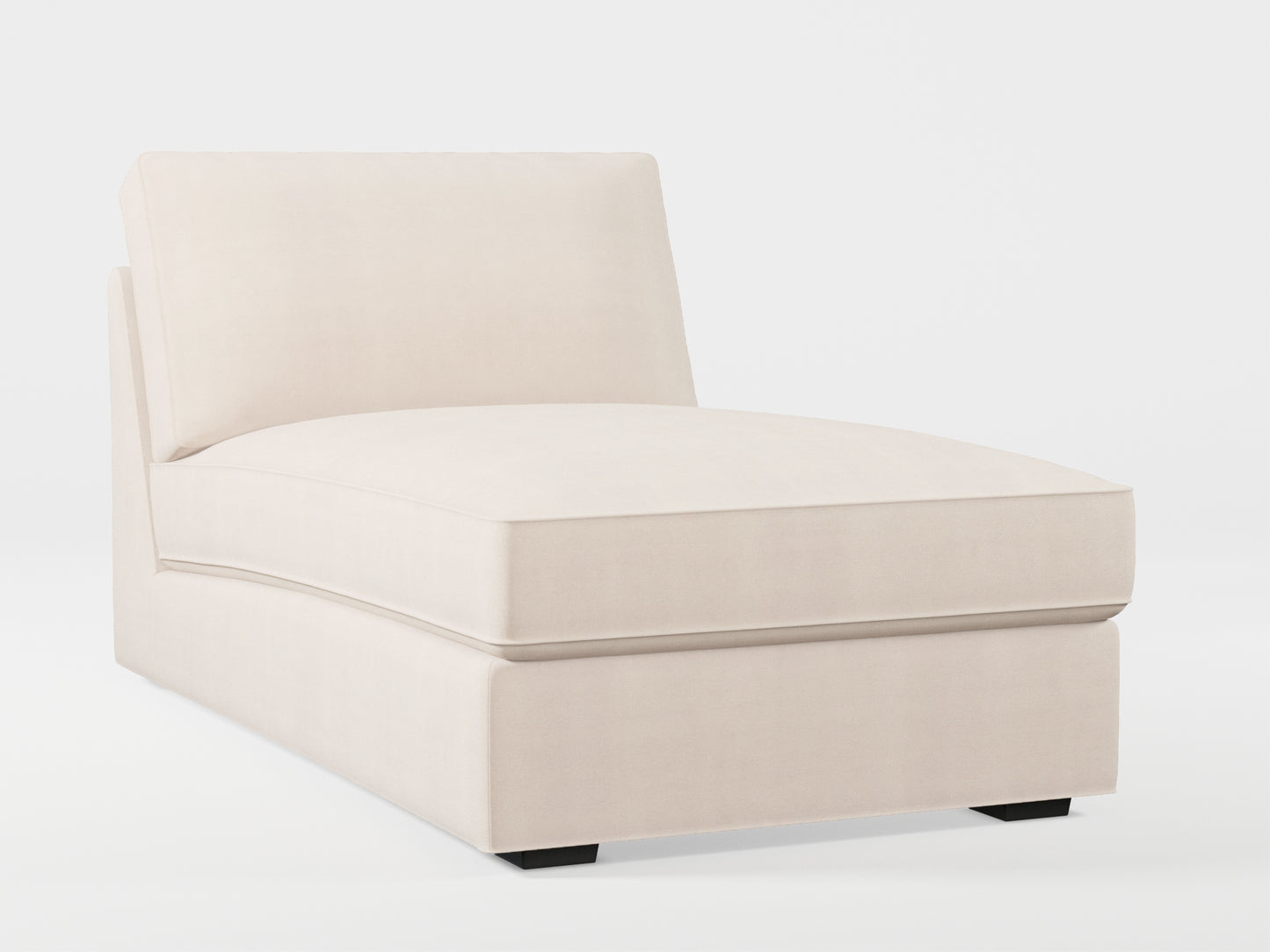 Ikea KIVIK chaise longue cover made by Covereo in upholstery named TUNSO Nude Two