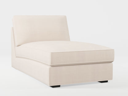 Ikea KIVIK chaise longue cover made by Covereo in upholstery named TUNSO Nude Two