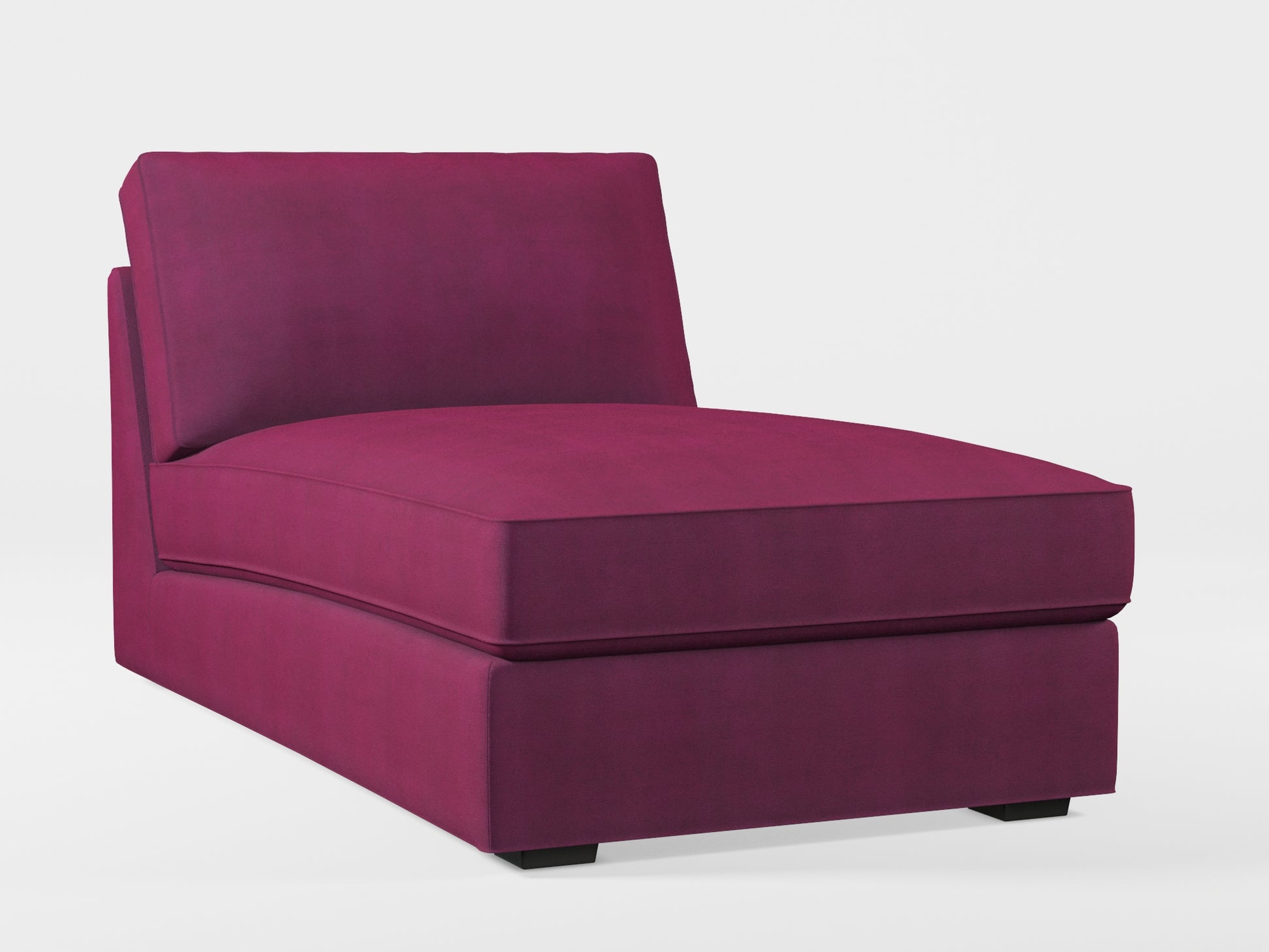 Ikea KIVIK chaise longue cover made by Covereo in upholstery named TUNSO Violet Pansy