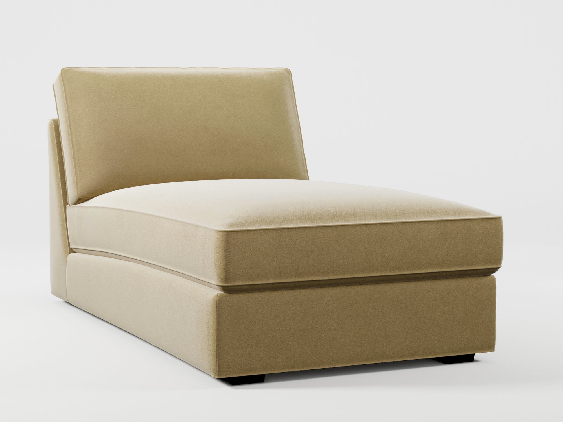 Ikea KIVIK chaise longue cover made by Covereo in upholstery named VELVET Golden Hour