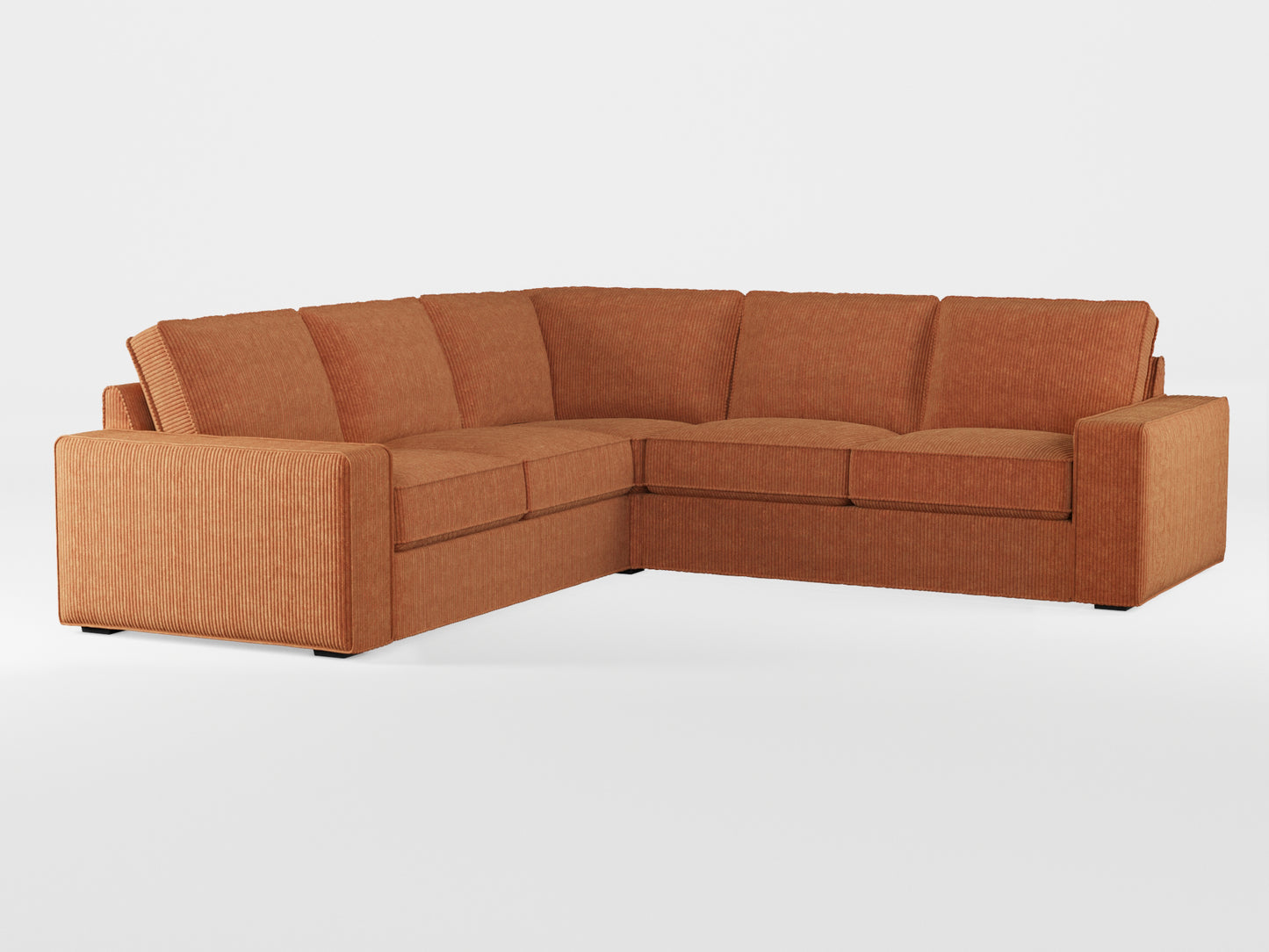 Ikea KIVIK 4-seat corner sofa cover made by Covereo in upholstery named COSY Autumn Leaves