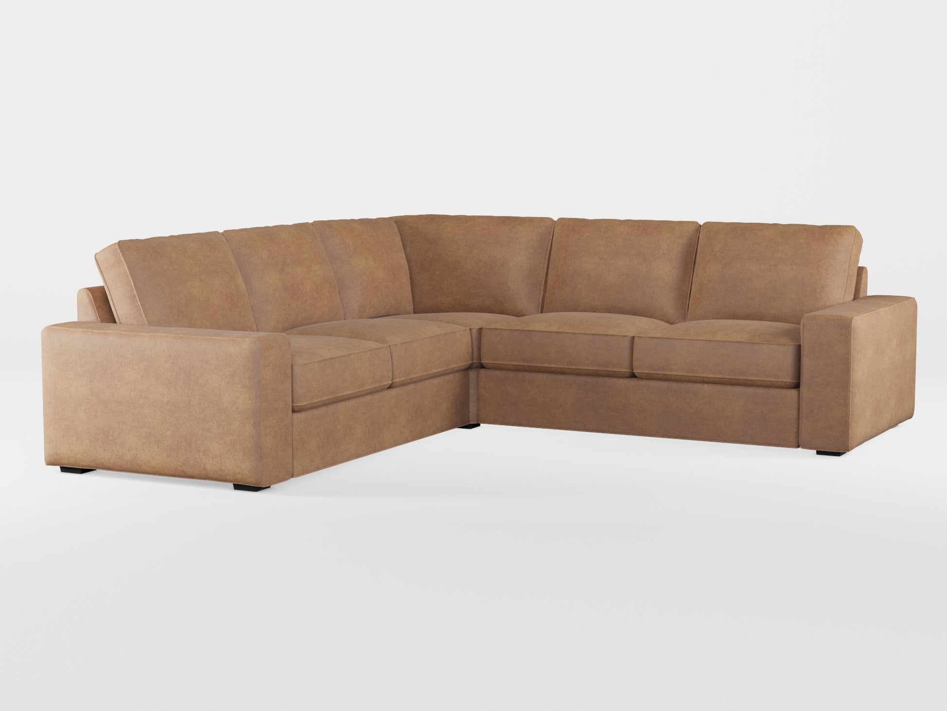 Ikea KIVIK 4-seat corner sofa cover made by Covereo in upholstery named ECONUBUCK Medium