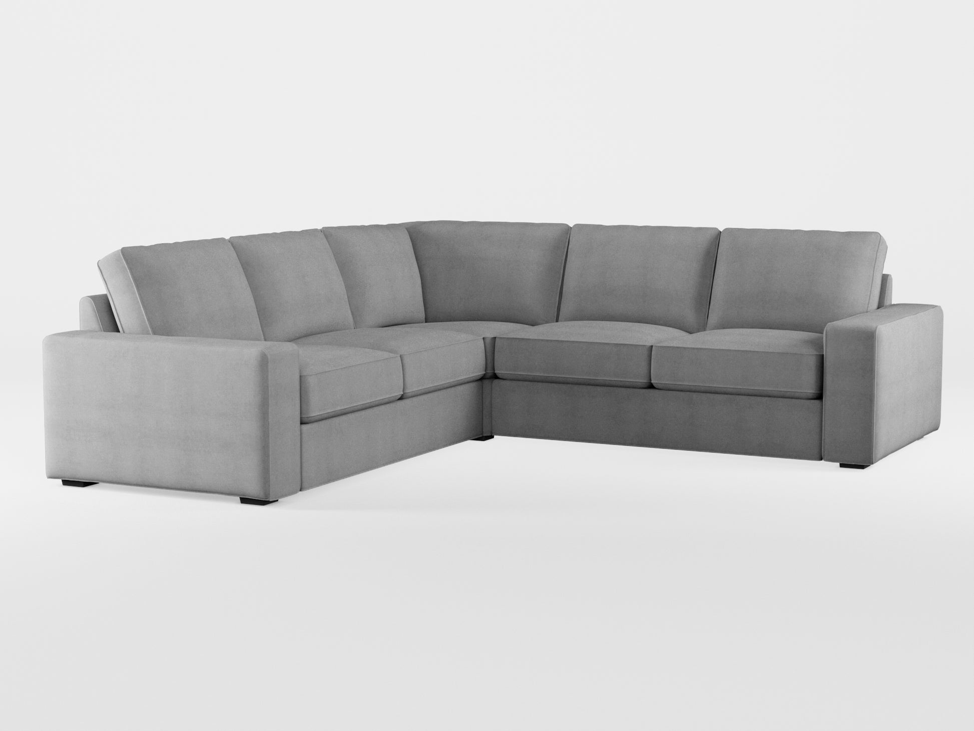 Ikea KIVIK 4-seat corner sofa cover made by Covereo in upholstery named OMON Rocky Fjords