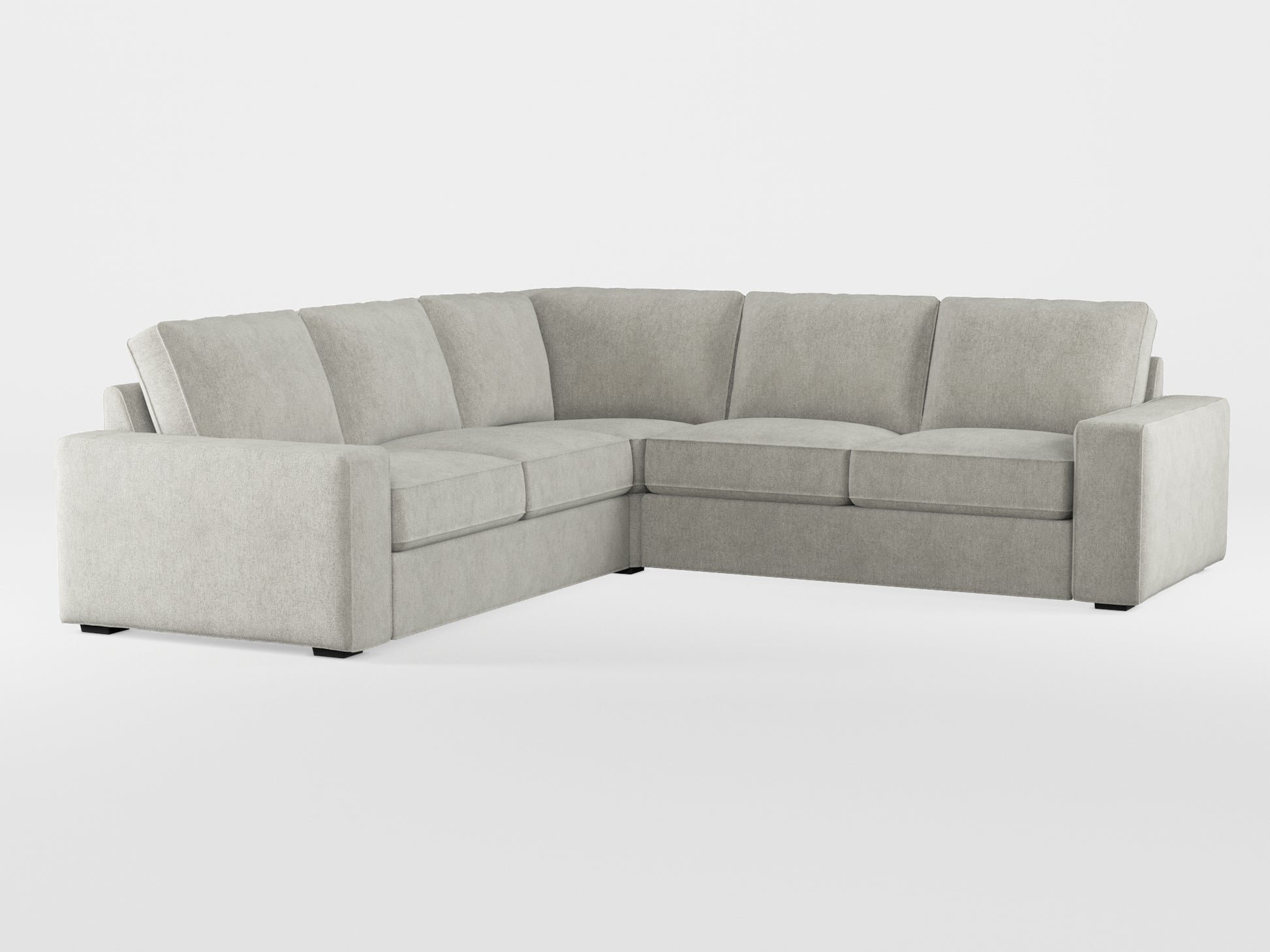 Ikea KIVIK 4-seat corner sofa cover made by Covereo in upholstery named MONTANA Light Grey