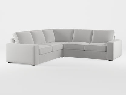 Ikea KIVIK 4-seat corner sofa cover made by Covereo in upholstery named PECADLY Air Grey