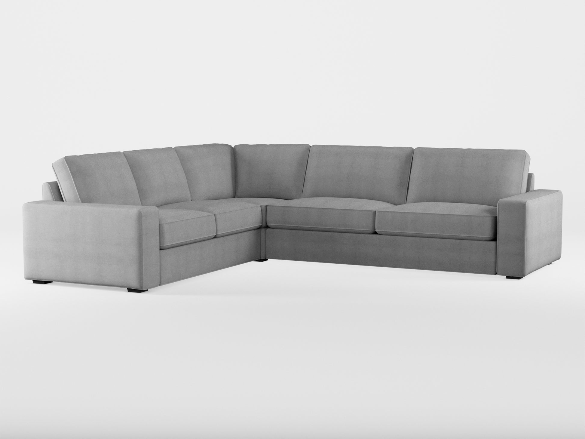 Ikea KIVIK 5-seat corner sofa cover made by Covereo in upholstery named OMON Rocky Fjords