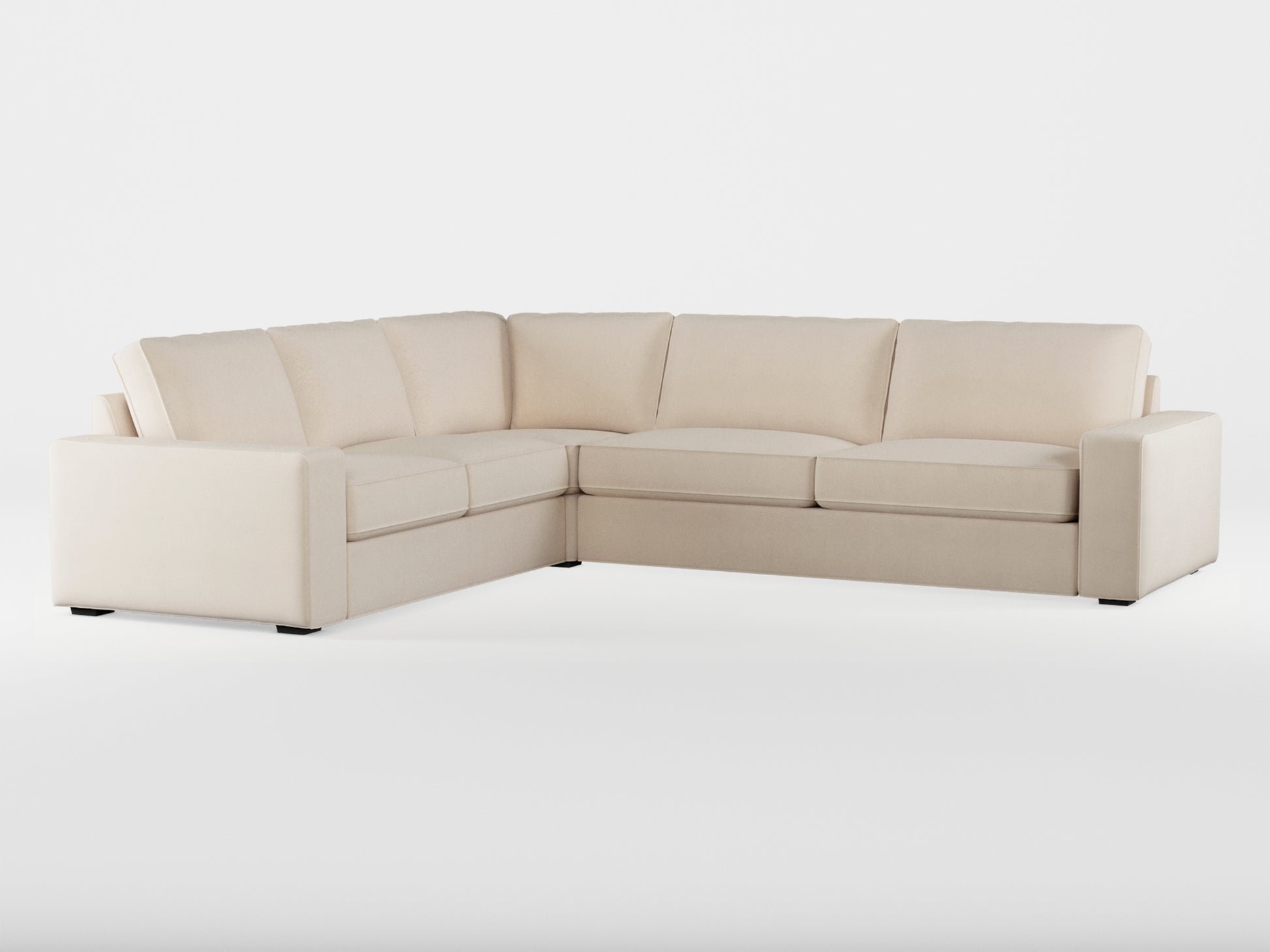 Ikea KIVIK 5-seat corner sofa cover made by Covereo in upholstery named OMON Vintage Beige