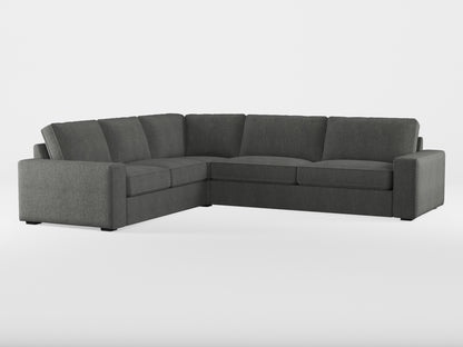 Ikea KIVIK 5-seat corner sofa cover made by Covereo in upholstery named MONTANA Dark Grey