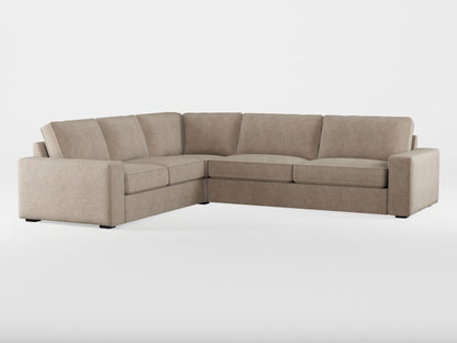 Ikea KIVIK 5-seat corner sofa cover made by Covereo in upholstery named MONTANA Gravel Beige