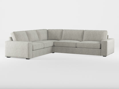 Ikea KIVIK 5-seat corner sofa cover made by Covereo in upholstery named MONTANA Light Grey