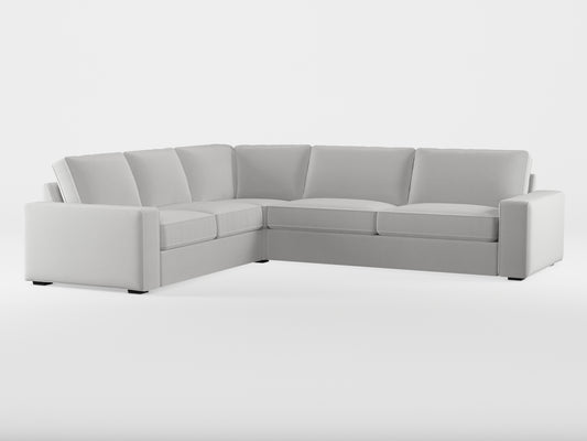 Ikea KIVIK 5-seat corner sofa cover made by Covereo in upholstery named PECADLY Air Grey