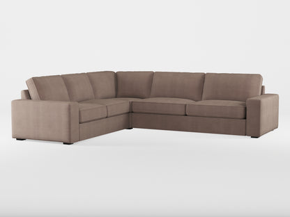 Ikea KIVIK 5-seat corner sofa cover made by Covereo in upholstery named TUNSO Nude Five