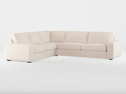 Ikea KIVIK 5-seat corner sofa cover made by Covereo in upholstery named TUNSO Nude Two