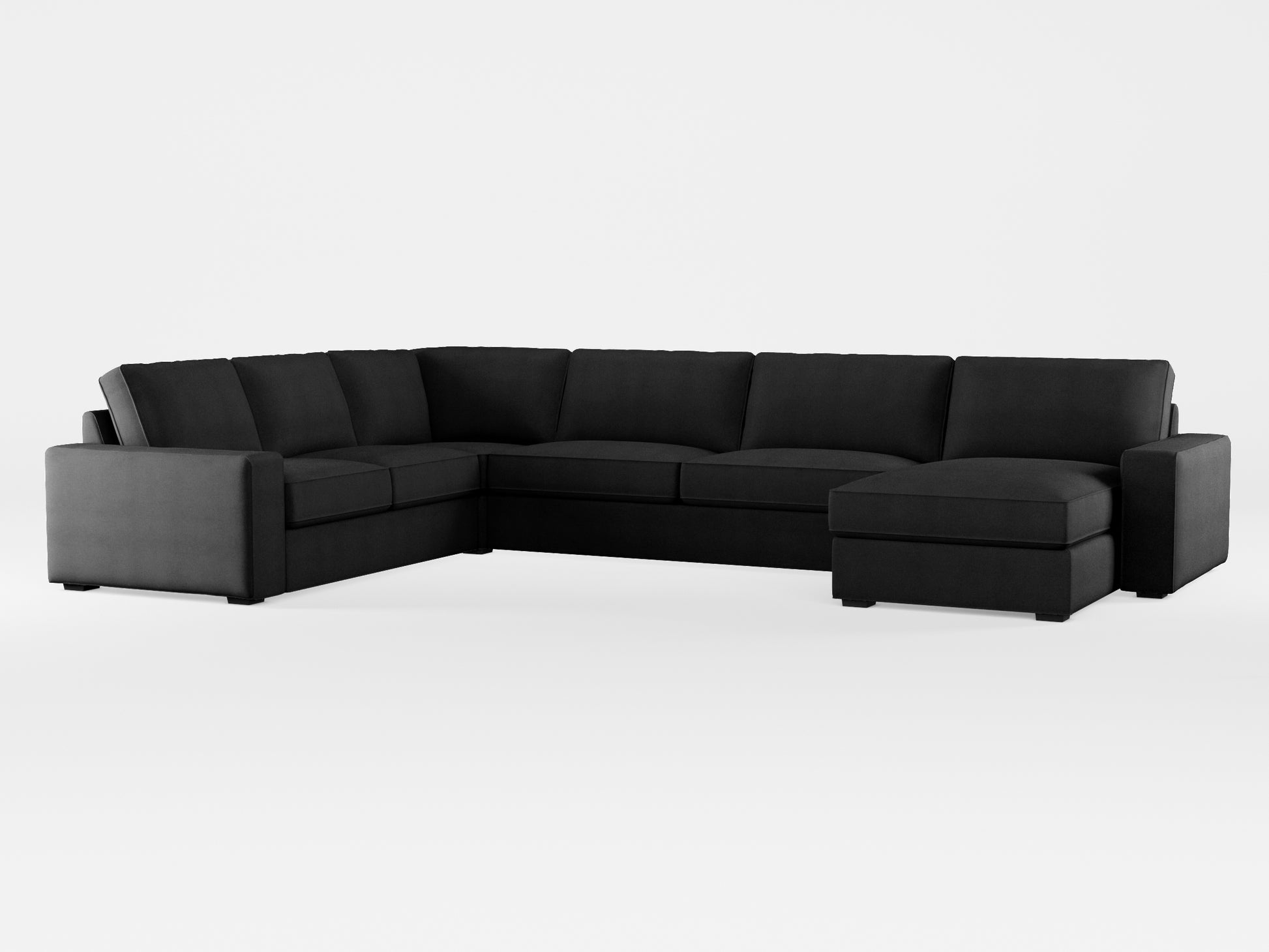 Ikea KIVIK 6-seat sofa with chaise longue cover made by Covereo in upholstery named OMON Night Trip