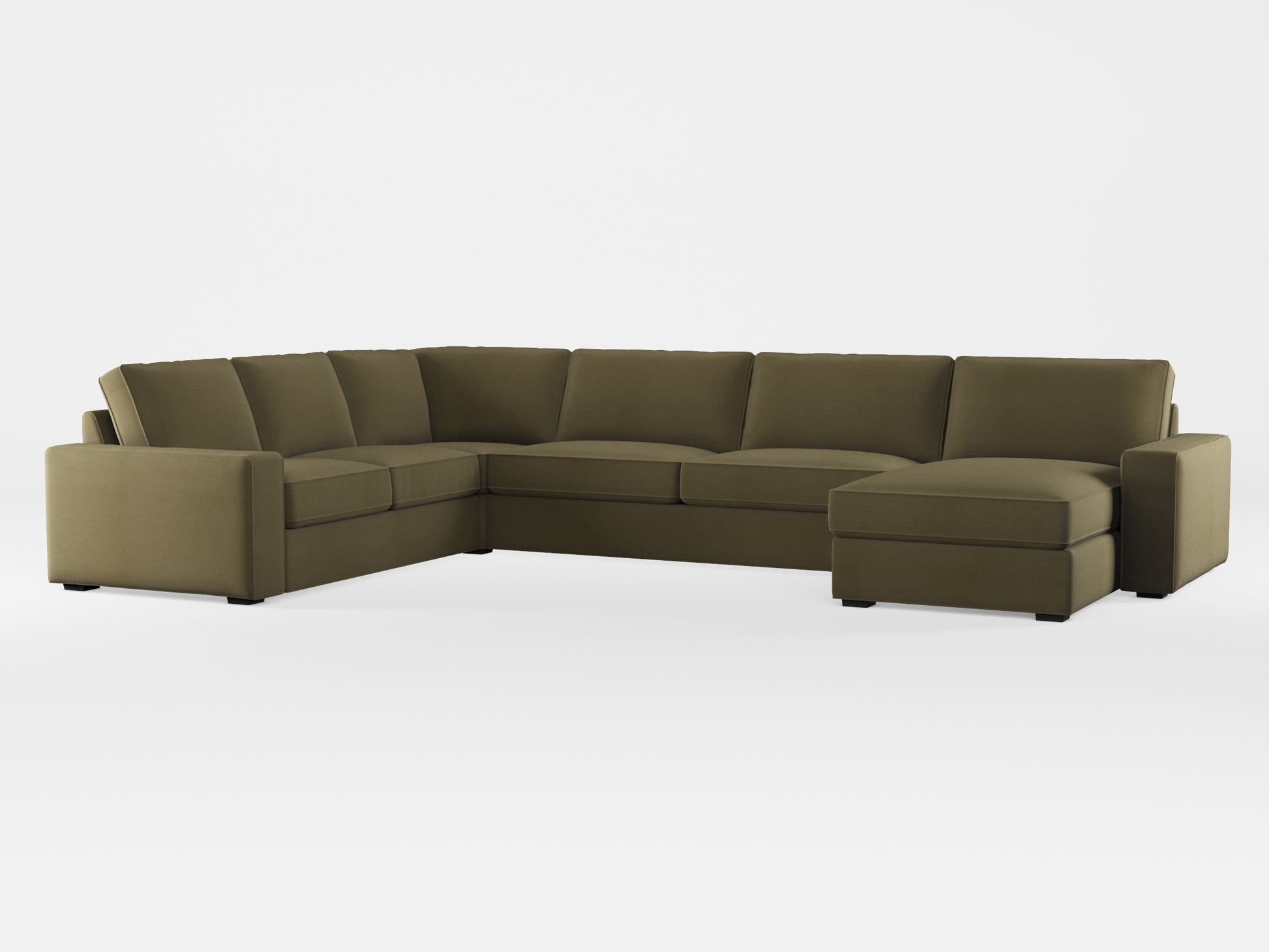 Ikea KIVIK 6-seat sofa with chaise longue cover made by Covereo in upholstery named PECADLY Wild Road