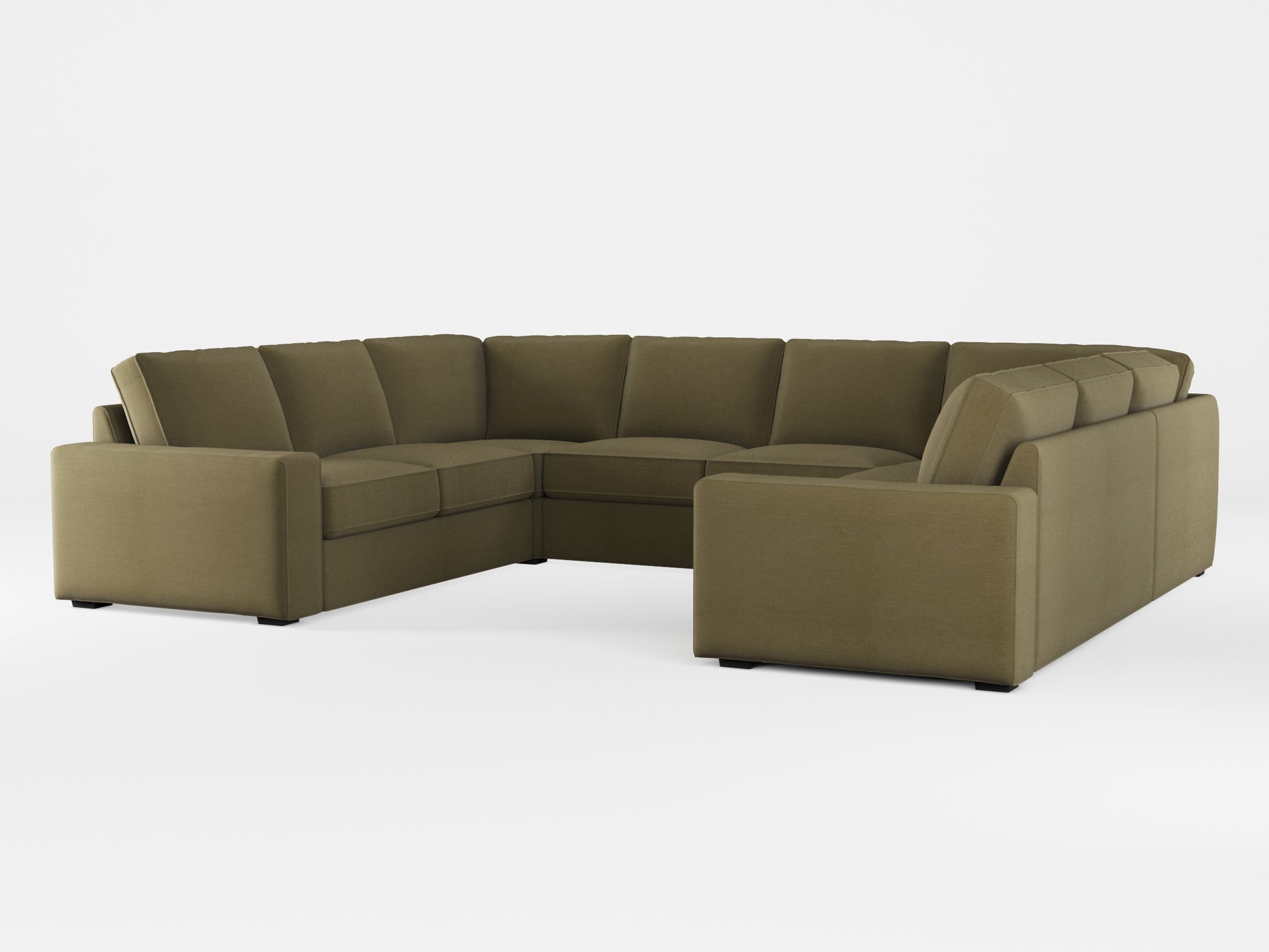 Ikea KIVIK 6-seat U-shaped sofa cover made by Covereo in upholstery named PECADLY Wild Road